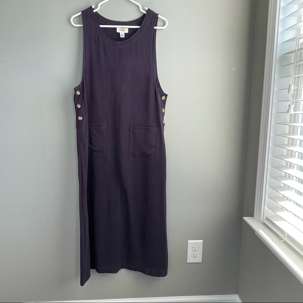 Talbots Petites Purple Sleeveless Maxi Dress M